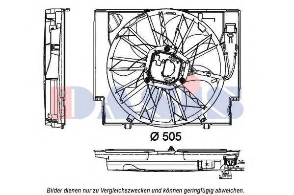 AKS DASIS BW7529 Вентилятор, охолодження двигуна