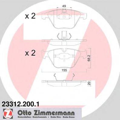 ZIMMERMANN 23312 Комплект гальмівних колодок, дискове гальмо