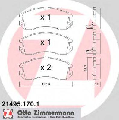 ZIMMERMANN 21503 Комплект гальмівних колодок, дискове гальмо