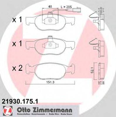 ZIMMERMANN 21932 Комплект гальмівних колодок, дискове гальмо