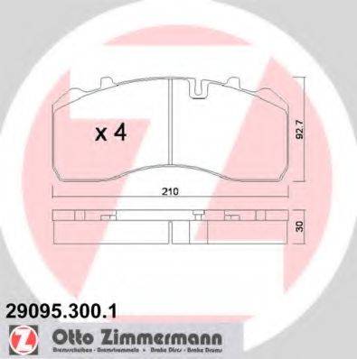 ZIMMERMANN 29145 Комплект гальмівних колодок, дискове гальмо
