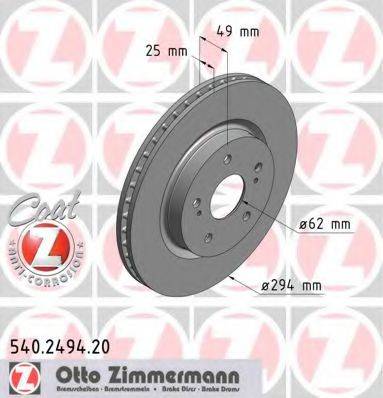 ZIMMERMANN 540249420 гальмівний диск