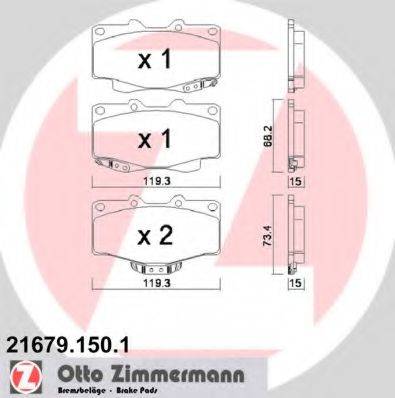 ZIMMERMANN 21679 Комплект гальмівних колодок, дискове гальмо