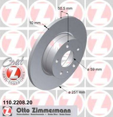 ZIMMERMANN 110220820 гальмівний диск