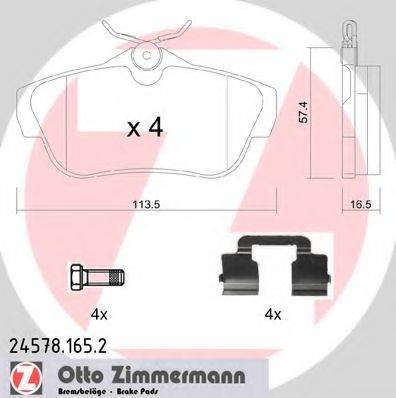 ZIMMERMANN 245781652 Комплект гальмівних колодок, дискове гальмо