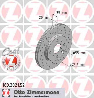 ZIMMERMANN 180302152 гальмівний диск
