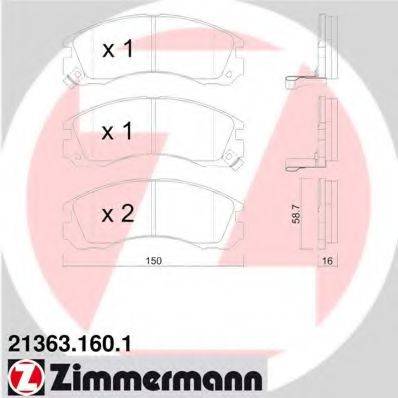 ZIMMERMANN 21769 Комплект гальмівних колодок, дискове гальмо