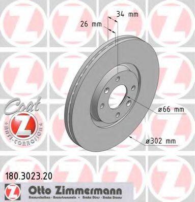 ZIMMERMANN 180302320 гальмівний диск