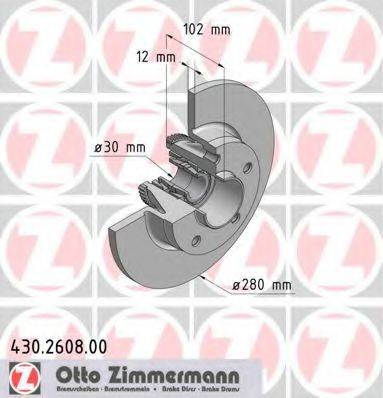 ZIMMERMANN 430260800 гальмівний диск