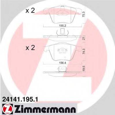 ZIMMERMANN 23681 Комплект гальмівних колодок, дискове гальмо
