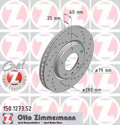 ZIMMERMANN 150127352 гальмівний диск