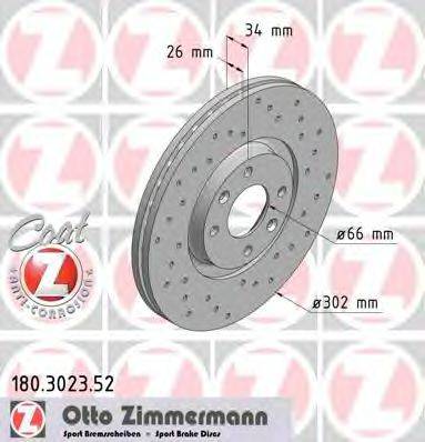 ZIMMERMANN 180302352 гальмівний диск