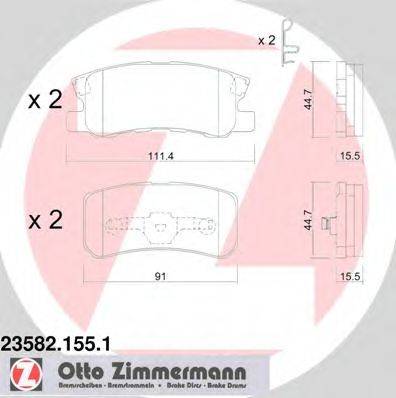 ZIMMERMANN 23583 Комплект гальмівних колодок, дискове гальмо
