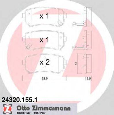ZIMMERMANN 24321 Комплект гальмівних колодок, дискове гальмо