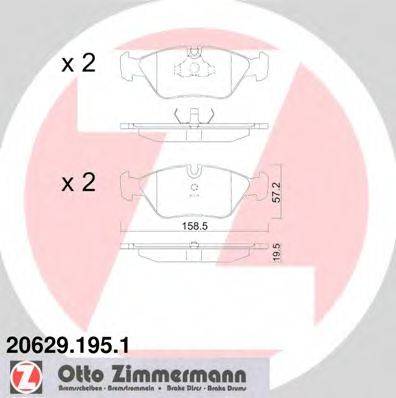 ZIMMERMANN 206291951 Комплект гальмівних колодок, дискове гальмо