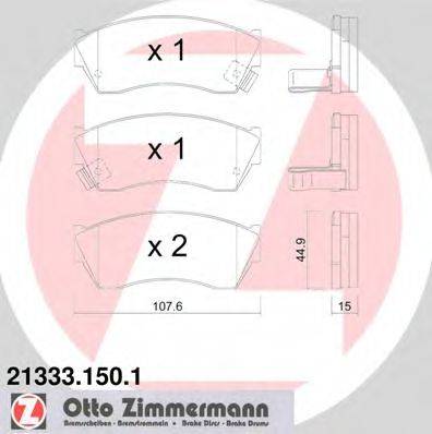ZIMMERMANN 21335 Комплект гальмівних колодок, дискове гальмо