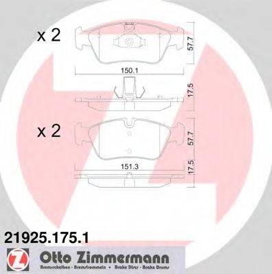 ZIMMERMANN 219251751 Комплект гальмівних колодок, дискове гальмо