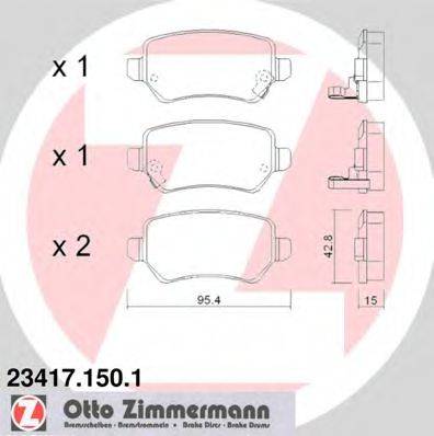 ZIMMERMANN 23654 Комплект гальмівних колодок, дискове гальмо
