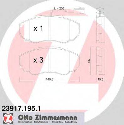ZIMMERMANN 23918 Комплект гальмівних колодок, дискове гальмо