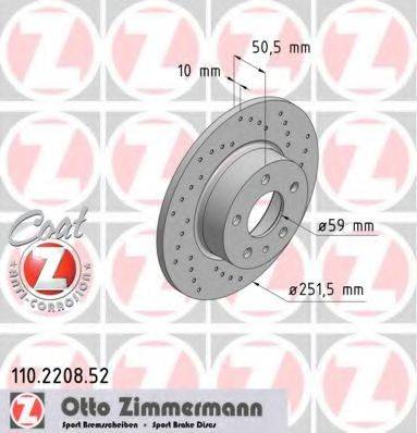 ZIMMERMANN 110220852 гальмівний диск