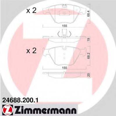 ZIMMERMANN 24689 Комплект гальмівних колодок, дискове гальмо
