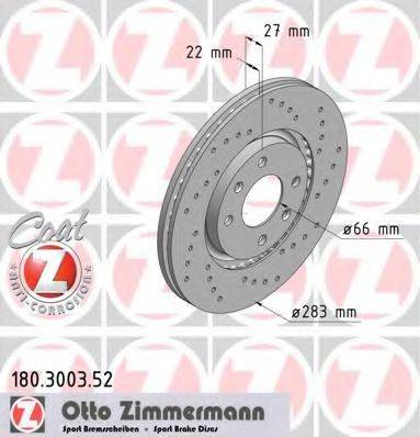 ZIMMERMANN 180300352 гальмівний диск