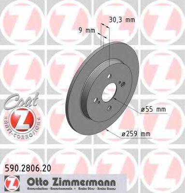 ZIMMERMANN 590280620 гальмівний диск