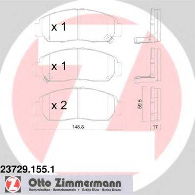 ZIMMERMANN 24091 Комплект гальмівних колодок, дискове гальмо