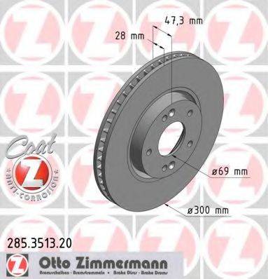 ZIMMERMANN 285351320 гальмівний диск