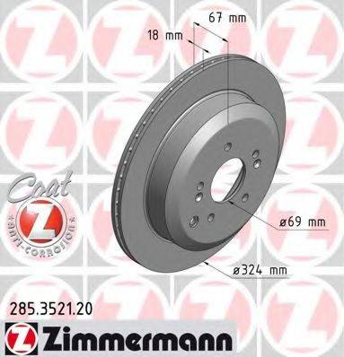 ZIMMERMANN 285352120 гальмівний диск