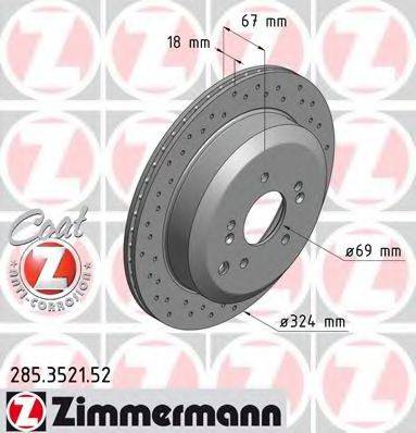 ZIMMERMANN 285352152 гальмівний диск