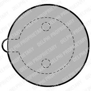 DELPHI LP345 Комплект гальмівних колодок, дискове гальмо