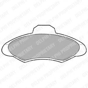 DELPHI 21171 Комплект гальмівних колодок, дискове гальмо