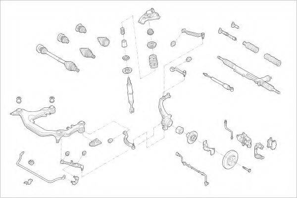 DELPHI VW08442F Підвіска колеса