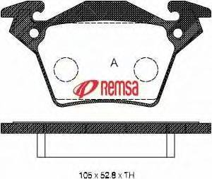 REMSA 717.00 Комплект гальмівних колодок, дискове гальмо