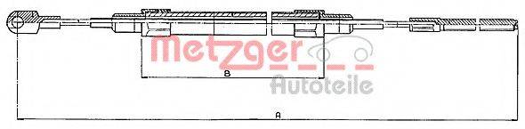 METZGER 10415 Трос, стоянкова гальмівна система