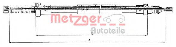 METZGER 106011 Трос, стоянкова гальмівна система