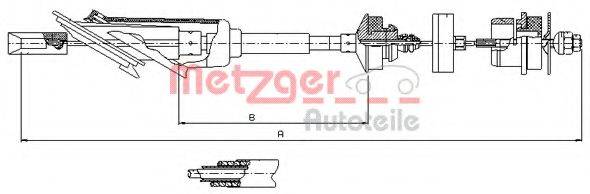 METZGER 112254 Трос, управління зчепленням