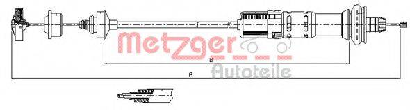 METZGER 113028 Трос, управління зчепленням