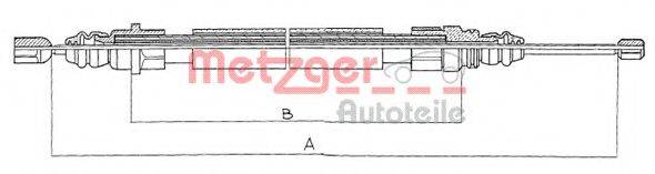 METZGER 11609 Трос, стоянкова гальмівна система