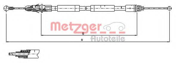 METZGER 116804 Трос, стоянкова гальмівна система