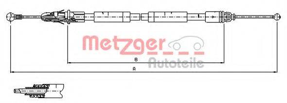 METZGER 116805 Трос, стоянкова гальмівна система