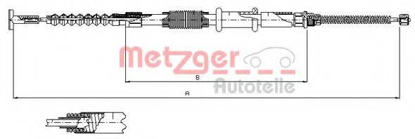 METZGER 2411 Трос, стоянкова гальмівна система