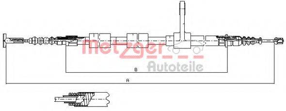 METZGER 25131 Трос, стоянкова гальмівна система