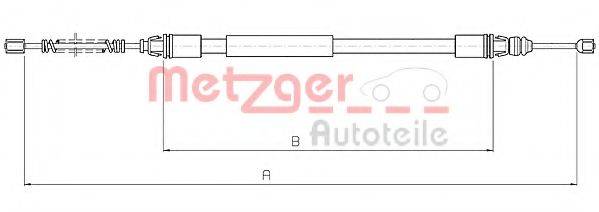 METZGER 104712 Трос, стоянкова гальмівна система