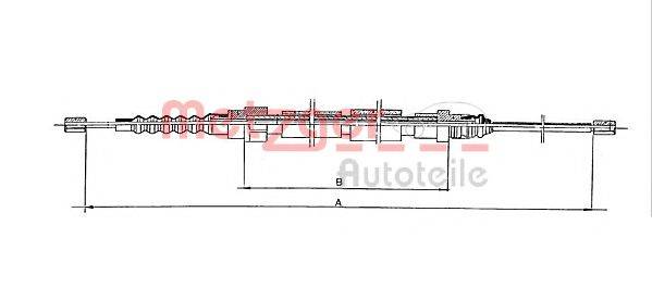 METZGER 116766 Трос, стоянкова гальмівна система