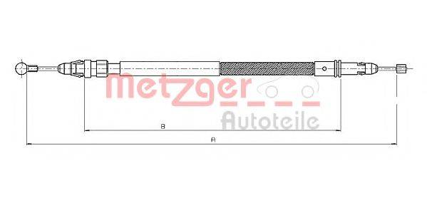 METZGER 120744 Трос, стоянкова гальмівна система