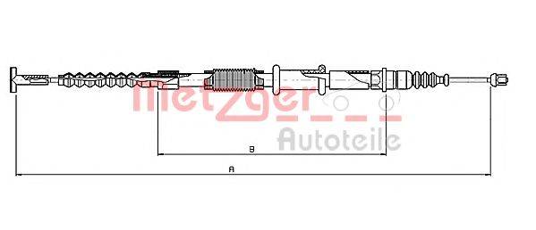 METZGER 251.26 Трос, стоянкова гальмівна система