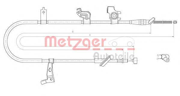 METZGER 175060 Трос, стоянкова гальмівна система
