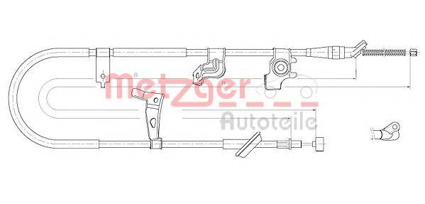 METZGER 175061 Трос, стоянкова гальмівна система